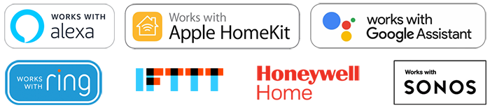 works with alexa homekit google ring ifttt honeywell sonos