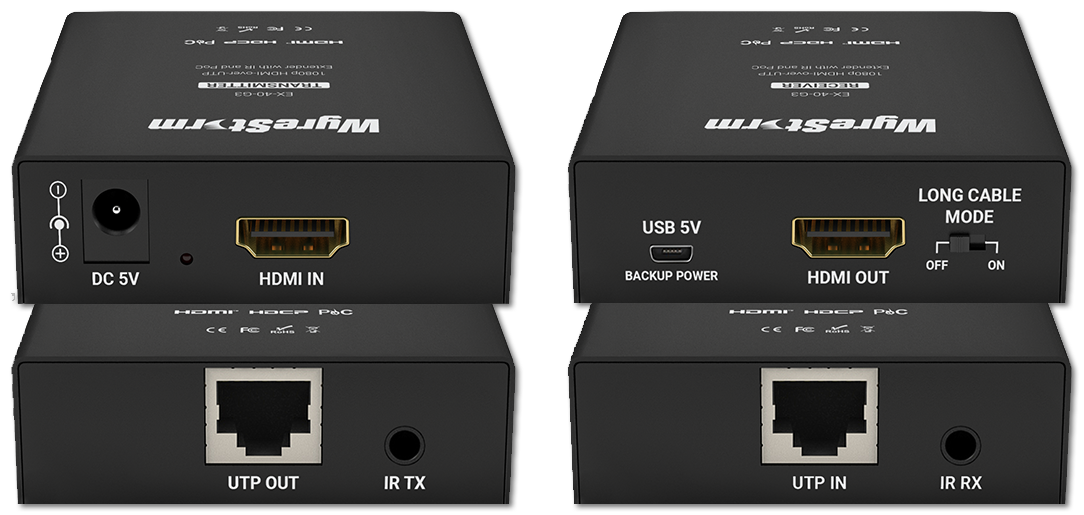 WyreStorm 1080p HDMI-over-UTP Extender with IR and PoC