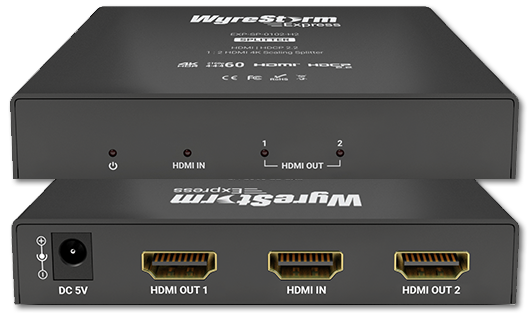 WyreStorm 4K HDR 4:4:4 60Hz HDMI 1x2 Splitter with 1080p Scaling Feature