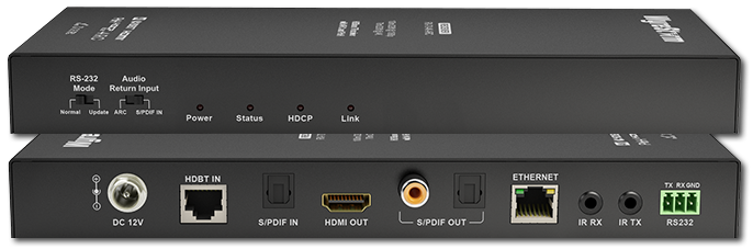 WyreStorm 4K HDR HDBaseT Receiver with ARC & Audio Breakout