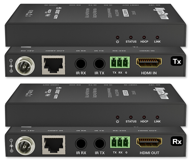 WyreStorm 4K UHD HDBaseT HDMI Extender Set with 2-Way PoH & IR