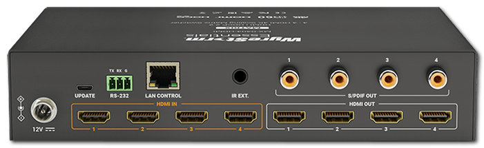 WyreStorm 4x4 4K60 HDR HDMI Matrix Switcher with Scaler