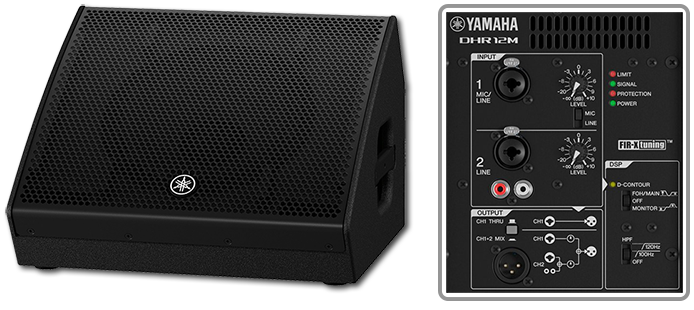 Yamaha DHR12M 12 Bi-Amped Powered Bass-Reflex Floor Monitor Speaker