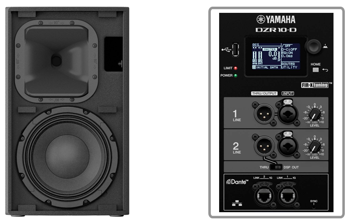 Yamaha DZR10-D 10" Bi-Amped Powered Bass-Reflex Loudspeaker With Dante