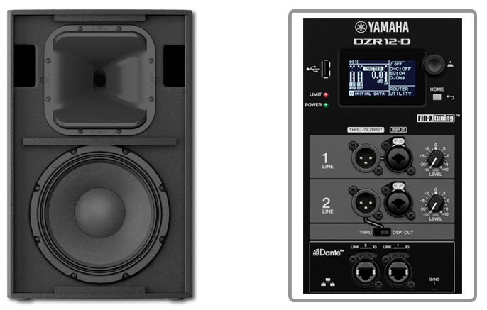 Yamaha DZR12-D 12" Bi-Amped Powered Bass-Reflex Loudspeaker With Dante