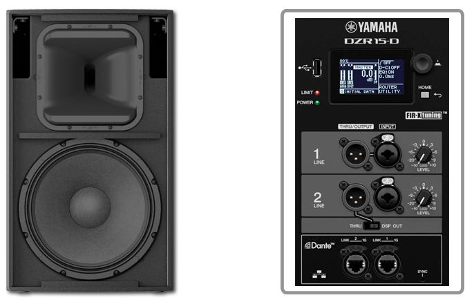 Yamaha DZR15-D 15" Bi-Amped Powered Bass-Reflex Loudspeaker With Dante