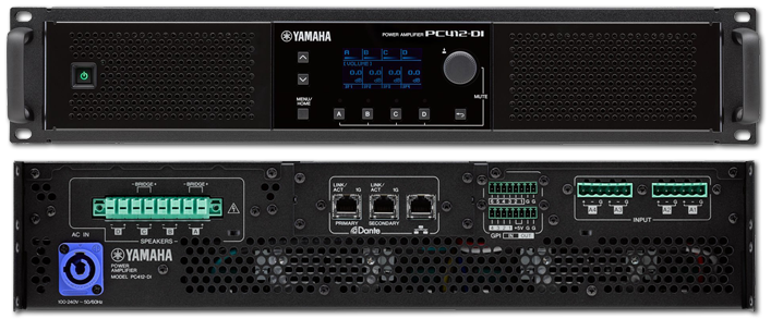 Yamaha PC412-DI 4 x 1200W @ 8 ohm 70/100V Power Amplifier