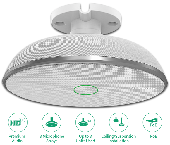 Yealink VCM38 Video Conferencing Ceiling Microphone Array