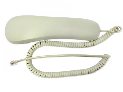 Replacement handset and curly cord in platinum