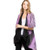 Lightweight Convertible Vest/Shawl  - Purple Cheetah with Sparkle