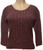 3/4 Sleeve Lightweight Top Brown