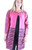 Lightweight Duster Jacket - Fuchsia/Black Lines and Dots