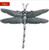 Silver Plated Magnetic Brooch Dragonfly