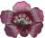 Magnetic Floral Brooch Pink, White and Silver
