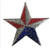 Silver Plated Magnetic Brooch Red, White and Blue Star