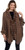 Acrylic Faux Fur Ball Trim Cape Camel