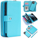 iPhone 13 Mini Zipper Wallet (LightBlue) Zipper Wallet Case