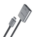 PROMATE 2-in-1 HDMI Splitter with 1m Cable & Dual HDMI Outputs. Supports up to 4K@60Hz UHD Res. Easy Plug & Play. Silver/Black Colour.