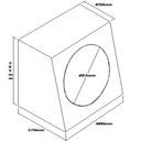 Subwoofer Box For 12" Single Sub Black