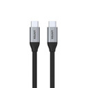 UNITEK 1m USB-C to USB-C 3.1 Gen2 Cable for Syncing & Charging. Supports up to 100W USB PD. Supports up to 4K@6Hz. Up to 10Gbps .Space Grey & Black Colour.  C14082ABK