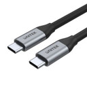 UNITEK 1m USB-C to USB-C 3.1 Gen2 Cable for Syncing & Charging. Supports up to 100W USB PD. Supports up to 4K@6Hz. Up to 10Gbps .Space Grey & Black Colour.  C14082ABK
