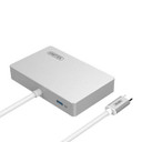 UNITEK 4-in-1 USB-C Hub 3.0 with 3 ports, USB Type -C supports power delivery and 5Gbps transfer.