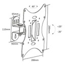 BRATECK 23''-42'' Pivoting wall mount bracket.