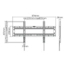 BRATECK 37"-80" Fixed Wall Mount TV Bracket. Max load: 50Kgs.