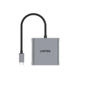 UNITEK USB-C to Dual HDMI Adapter. Supports Up to 4K@60Hz. Supports Multi-Screen (MST) HDCP 2.2. Bus-powered. Plug & Play. Supports Screen Mirroring & Extending on Windows OS. V1404B