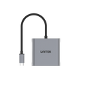 UNITEK USB-C to Dual HDMI Adapter. Supports Up to 4K@60Hz. Supports Multi-Screen (MST) HDCP 2.2. Bus-powered. Plug & Play. Supports Screen Mirroring & Extending on Windows OS. V1404B