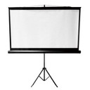 BRATECK 96'' Projector screen with Tripod. Perfect for education, commercial presentations or residential home cinema. 160viewing angle. Matte white screen. PSDB96