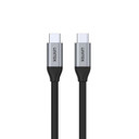 UNITEK 2m USB-C to USB-C 3.1 Gen1 Cable for Syncing & Charging. Supports up to 100W USB PD. Supports up to 4K@60Hz. Up to 5Gbps Space Grey & Black Colour.  C14091ABK