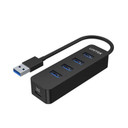 UNITEK USB 3.0 4-Port Hub with USB-A Connector Cable. Includes 4x USB-A Ports, 1x USB-C Power Port 5V 2A. Data Transfer Rate up to 5Gbps. Plug & Play.  H1117A