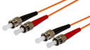 DYNAMIX 5M 62.5u ST/ST OM1 Fibre Lead (Duplex - Multimode) Orange LSZH Jacket