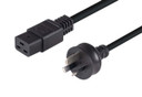DYNAMIX 2M Power Cord - 15A 3 Pin Plug to 15A C19 Plug.