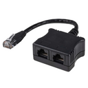 DYNAMIX RJ45 Dual Adapter (2x UTP devices) with Short Cable. MUST be used as a pair on structured cabling. Sold as a single unit.