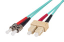 DYNAMIX 5M 50u SC/ST OM3 Fibre Lead (Duplex - Multimode) Aqua LSZH Jacket