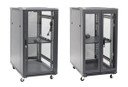 DYNAMIX 22RU Server Cabinet 1000mm Deep (600 x 1000 x 1190mm). Incl. 1 x Fixed Shelf - 4x Fans - 25x Cage Nuts - 4x Castors & 4x Level Feet. static load. Glass front door - mesh rear door.