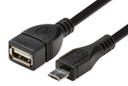 DYNAMIX 0.1m USB 2.0 Micro-B Male to USB-A Female Adapter. OTG compatible