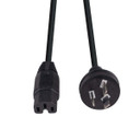 DYNAMIX 1M 3-Pin to Notched C15 Rubber Flex SAA Approved Power Cable.1.0mm copper core. Colour Black.