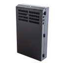 DYNAMIX 4RU Vertical Wall Mount Cabinet with 2RU Horizontal Mounting Rails. (650 x 230 x 1070mm external). Lockable front door. door. Front and side ventilation slots. Black