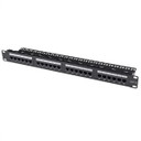 DYNAMIX 24 Port 19'' Cat6 UTP Patch Panel with plastic labelling kit. Rear Support Bar. T568A & T568B Wiring. Dual 110/Krone IDC.