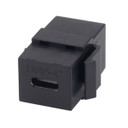 DYNAMIX USB-C 3.1 Keystone Jack Female to Female Connectors. Supports 5A - 20V Pass Through. Black Colour.