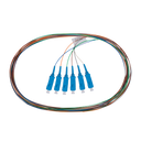 DYNAMIX 2M SC Pigtail OM4 6x Pack Colour Coded - 900um Multimode Fibre - Tight Buffer LSZH Jacket