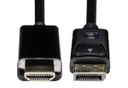 DYNAMIX 1m DisplayPort 1.2 to HDMI 1.4 Monitor cable. Max Max Res: 4K@30Hz (3840x2160)