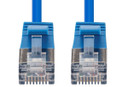 DYNAMIX 1.5m Cat6A S/FTP Blue Ultra-Slim Shielded 10G Patch Lead (34AWG) with RJ45 Gold Plated Connectors. Supports PoE IEEE 802.3af (15.4W).