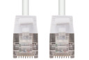 DYNAMIX 0.75m Cat6A S/FTP White Ultra-Slim Shielded 10G Patch Lead (34AWG) with RJ45 Gold Plated Connectors. Supports PoE IEEE 802.3af (15.4W).