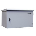DYNAMIX 6RU Outdoor Wall Mount Cabinet. External Dims 600Wx600Dx6U IP65 rated. Lockable front door. No fans or filters. Wall mount included. Made from rolled steel. Grey