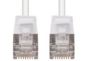 DYNAMIX 2m Cat6A S/FTP White Ultra-Slim Shielded 10G Patch Lead (34AWG) with RJ45 Gold Plated Connectors. Supports PoE IEEE 802.3af (15.4W).