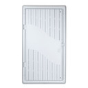 DYNAMIX 28'' Recessed Plastic Network Enclosure - WiFi Ready - Slim Vented Lid - Dual GPO and Cable Entry Knock Outs.